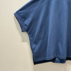 中袖Boxy T-shirt/藍