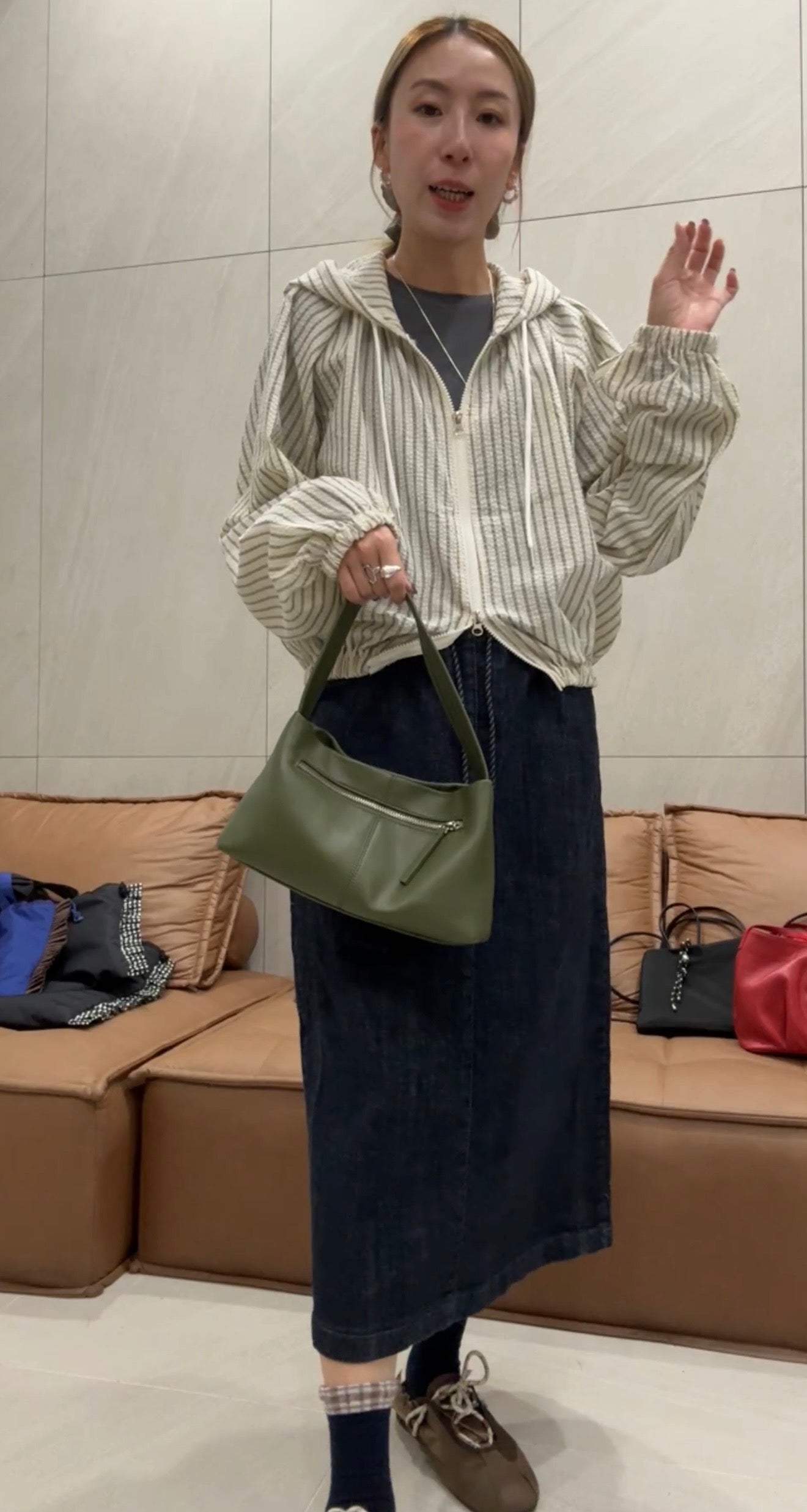 牛仔裙/深藍