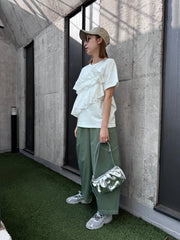 大Ruffle Tee/白