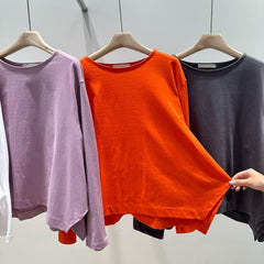 衫腳梯型T-shirt/粉紫