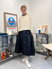 波點T-shirt/米白