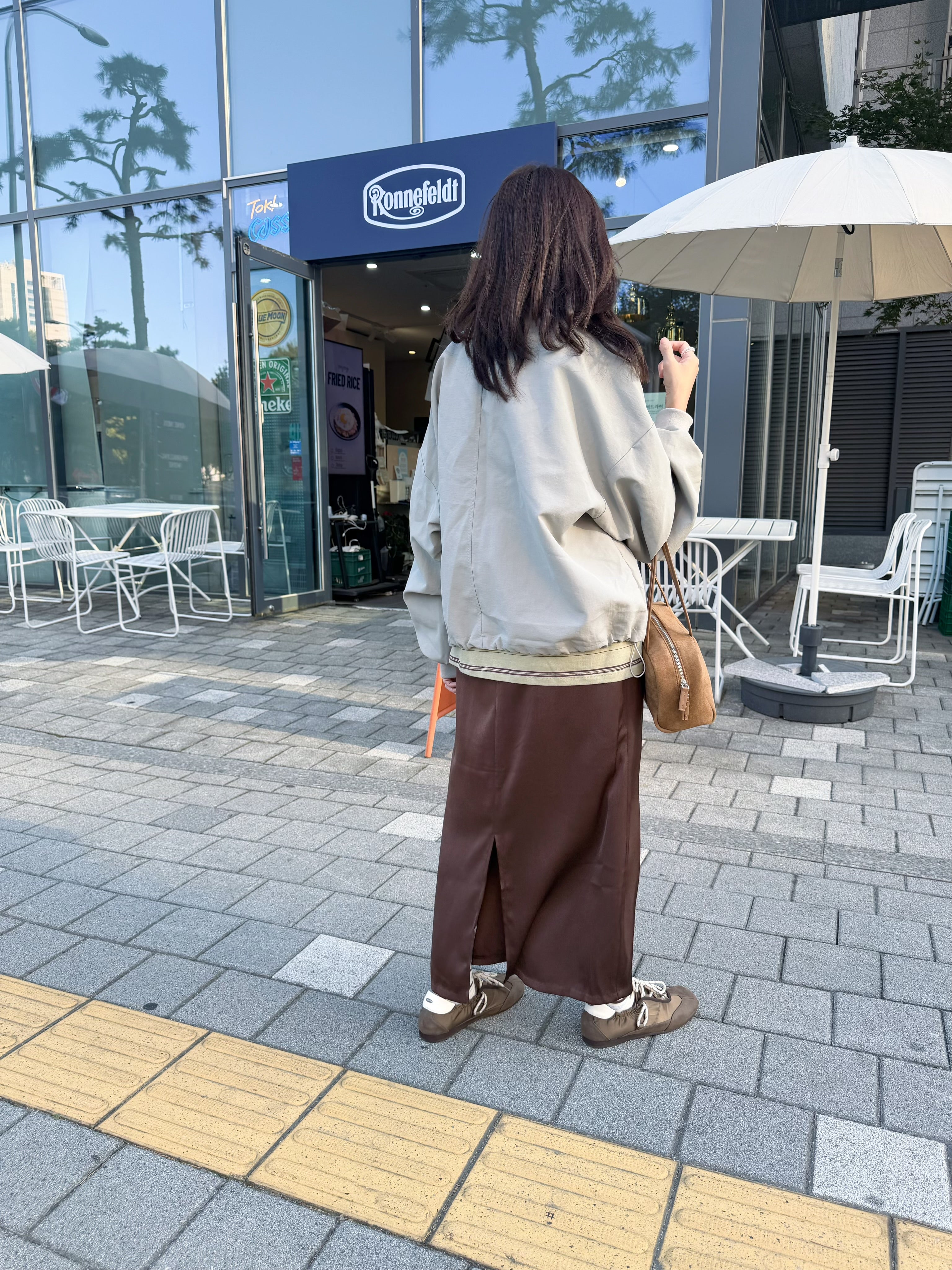 喱士縮褶外套/灰