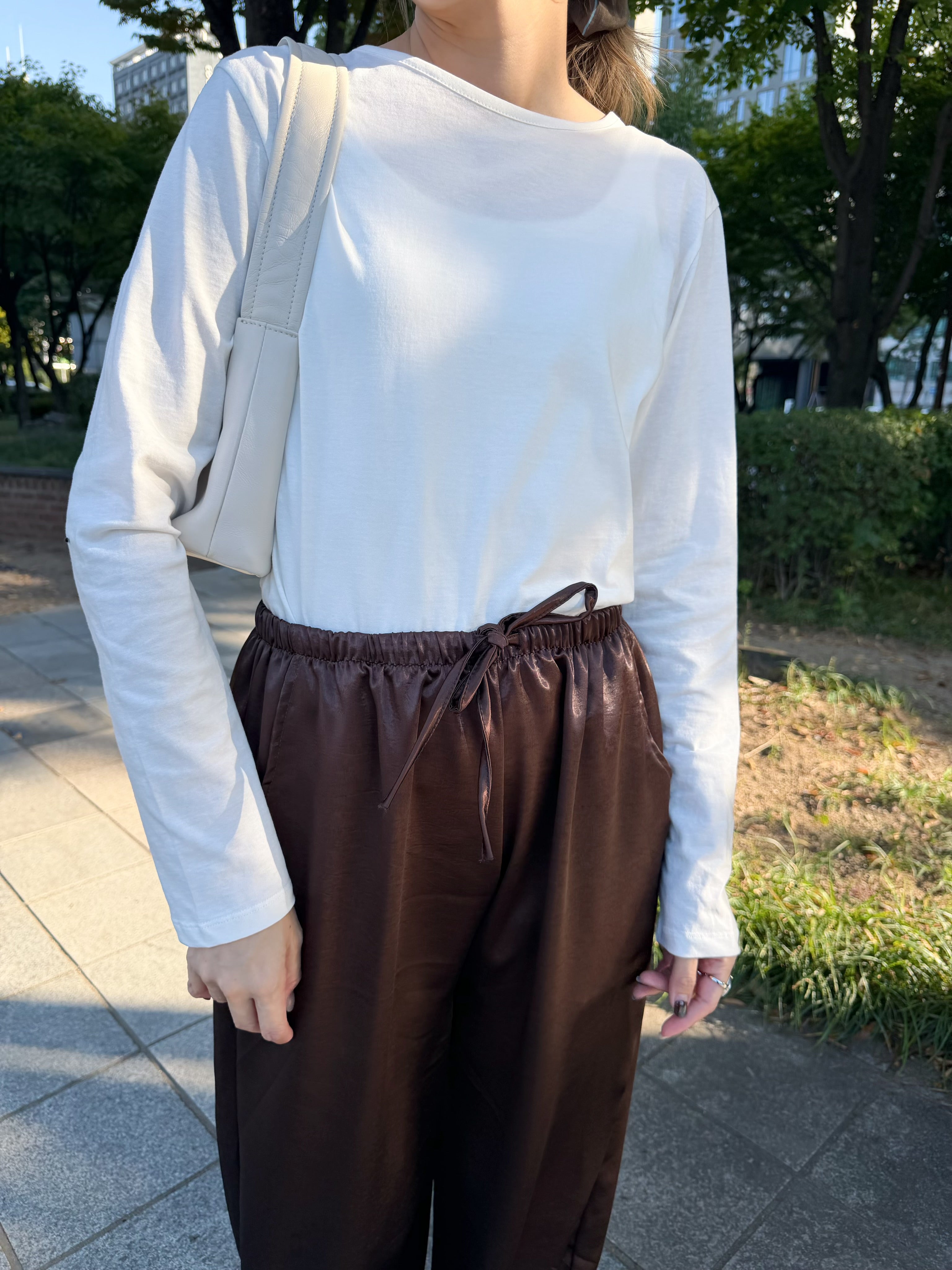 短身內搭T-shirt/白