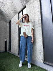 merci皺皺Tee/紅