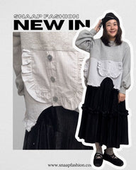 下半Ruffle恤衫衛衣/灰