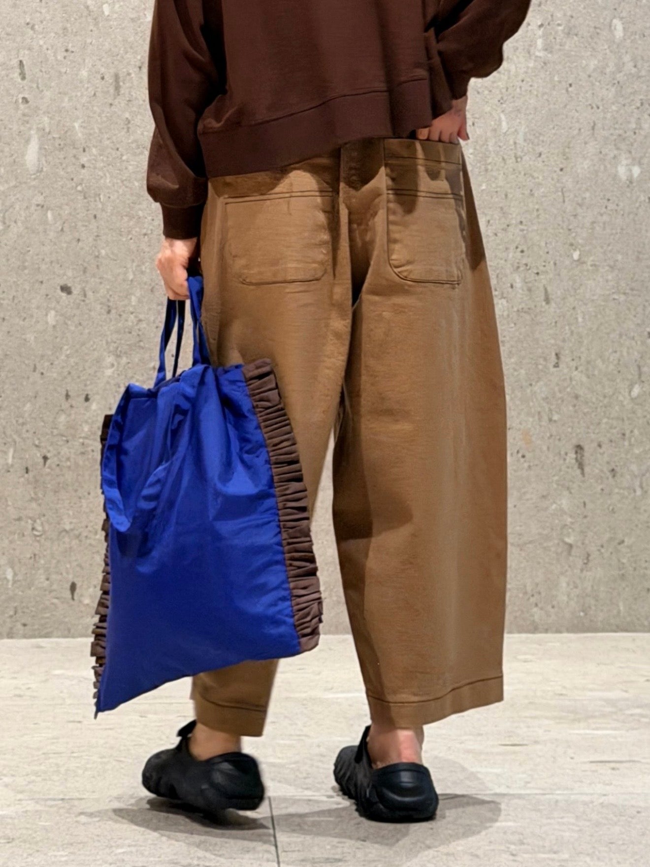 大Ruffle Tote Bag/藍