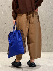 大Ruffle Tote Bag/藍