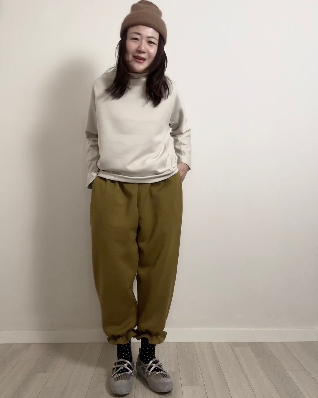 束腳Ruffle運動褲/橄欖