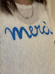 merci皺皺Tee/藍