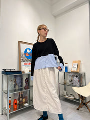 下半條子薄衛衣/黑