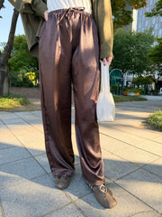 Satin褲/深啡