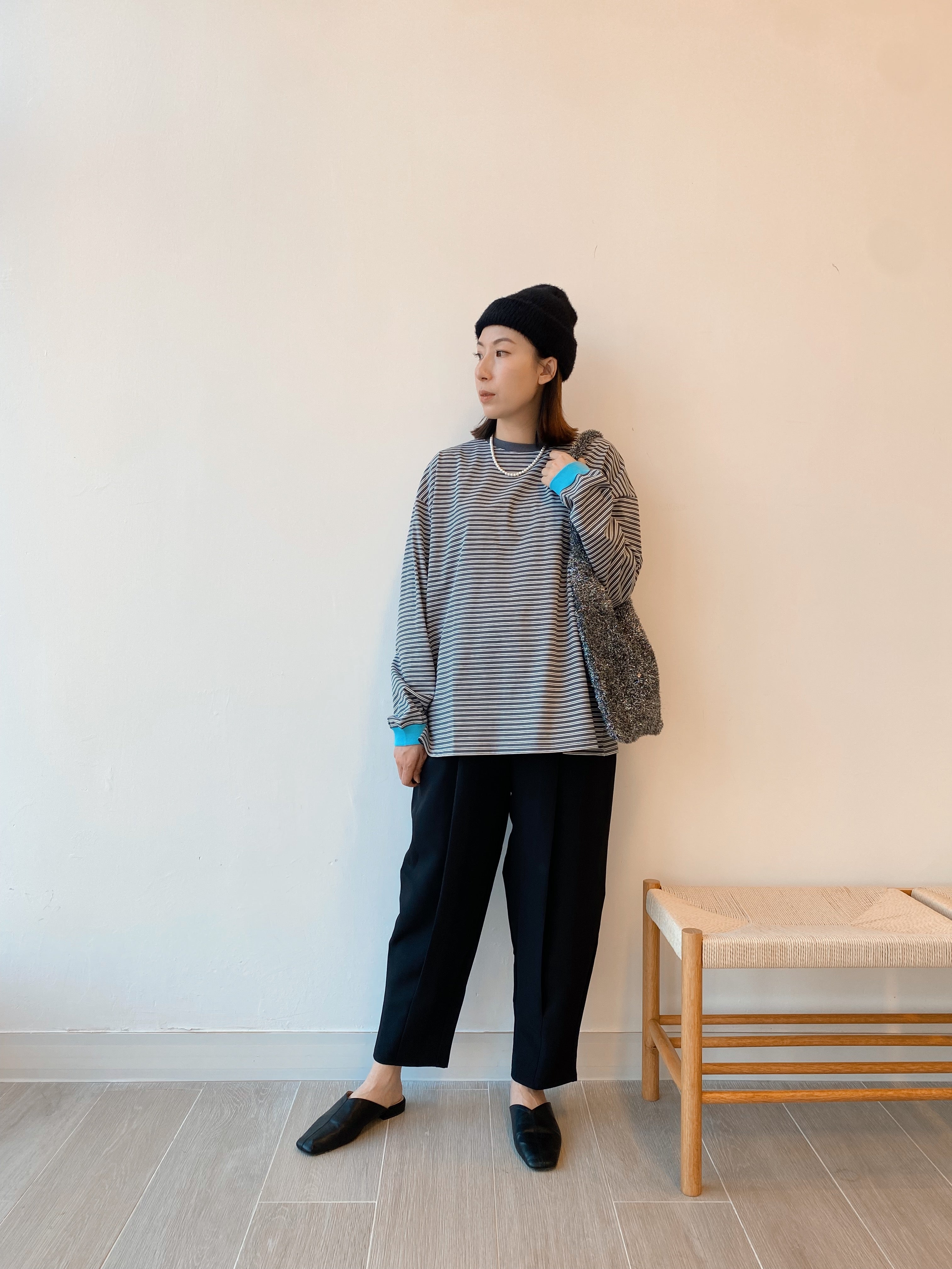 [11.11優惠]中性傭懶條子Tee/2色