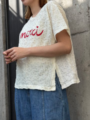 merci皺皺Tee/紅