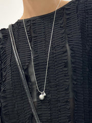 金屬波波頸鏈/銀