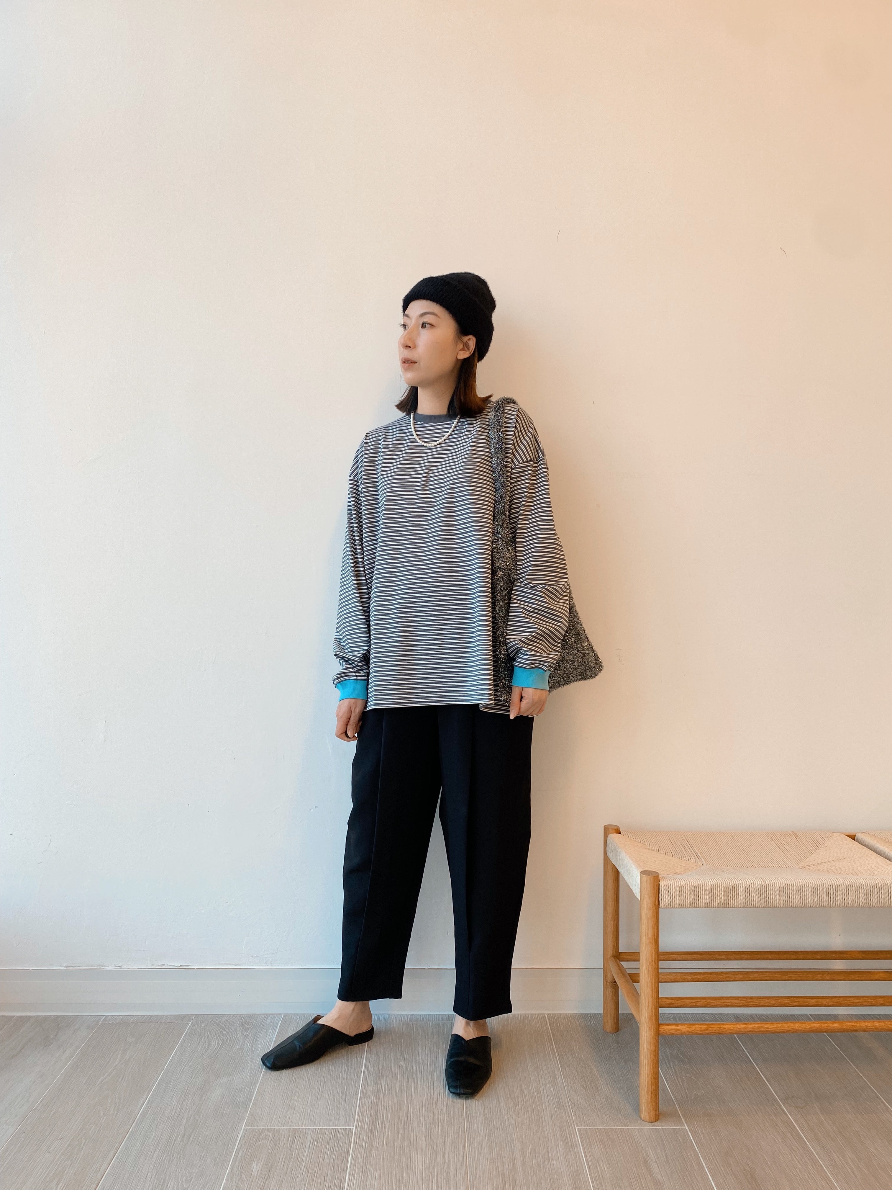 [11.11優惠]中性傭懶條子Tee/2色
