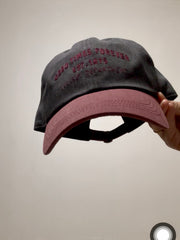 雙色cap帽/灰紅