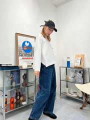 衫腳梯型T-shirt/白