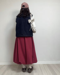 牛仔羊羔毛背心/深藍