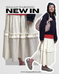 幼褶Ruffle邊散裙/白