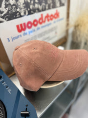 淨色繡字cap帽/粉紅