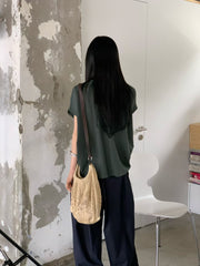 蝙蝠袖T-shirt/深灰綠