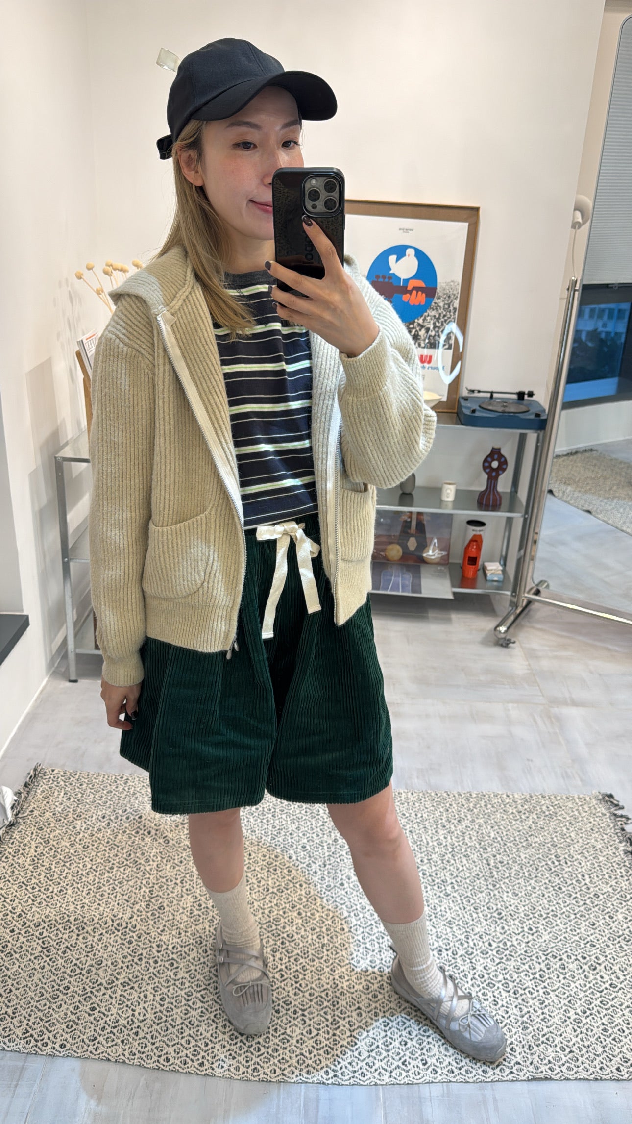 Hoodie Cardigan/杏
