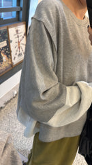 闊身衛衣/灰
