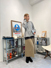 Ruffle衫腳T-shirt/灰