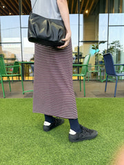 🎨包色優惠：間條彈性直身裙