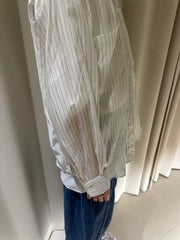 透薄條子shirt/白