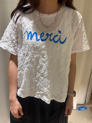 merci皺皺Tee/藍