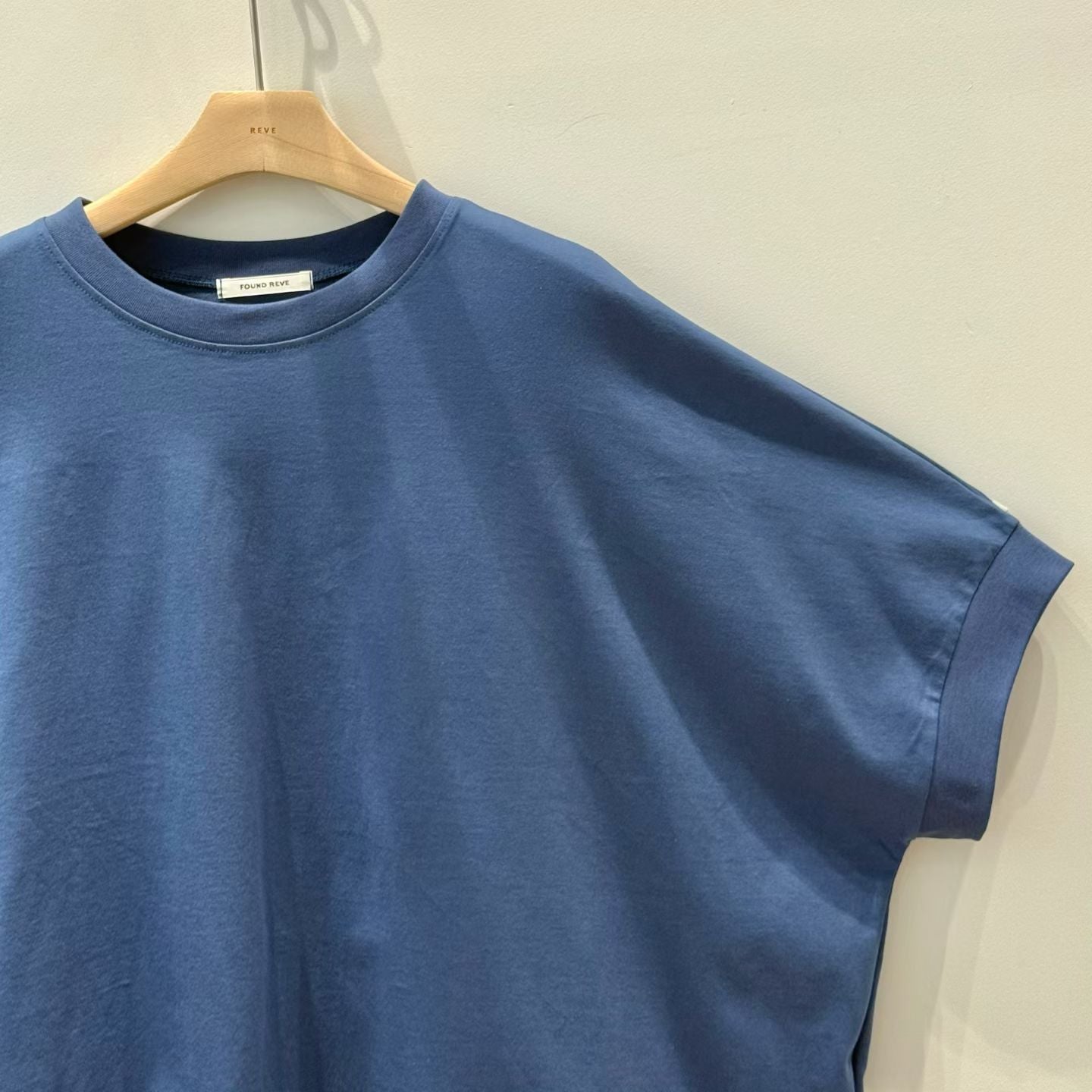 中袖Boxy T-shirt/藍