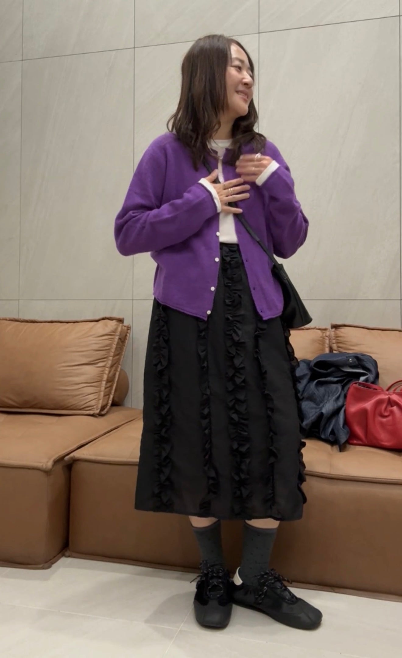 薄Cardigan/紫