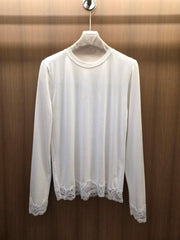 🎨包色優惠：衫腳袖口Lace邊T-shirt