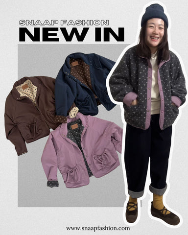 雙面點點外套/霧紫+灰