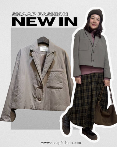 薄夾棉西裝褸/灰