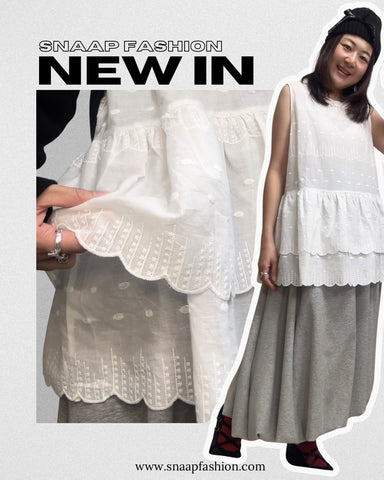 波浪邊內搭背心/白