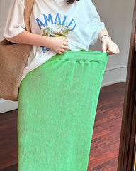 壓褶木耳腳直身裙/其他7色