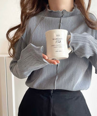 2way Mellow Pleat上衣 Grey Color