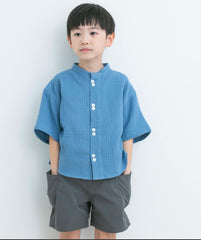 Double Button Stand Collar ST