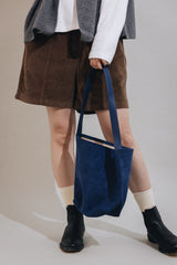 麂皮Bucket Bag/藍