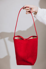 麂皮Bucket Bag/紅