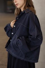 車線春夏薄外套/深藍