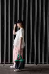 Lace網紗腳T-shirt/白