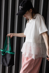 長短帶Tote bag/黑