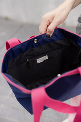 長短帶Tote bag/深藍