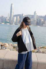 Double-Flap薄外套/黑