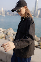 Double-Flap薄外套/黑