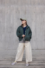 車線春夏薄外套/森林綠