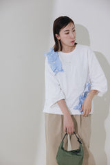 可拆Ruffle T-shirt/白